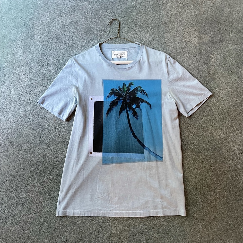 Maison Margiela Blue Cotton T-Shirt (Men’s)